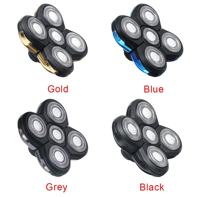 Erthree 5 Head Shaver Replacement, Shaver Replacement Heads, Easy Install Electric Razor Replacement, Beard Cutter Replacement Blade (Free Size, Gold) - Image 5